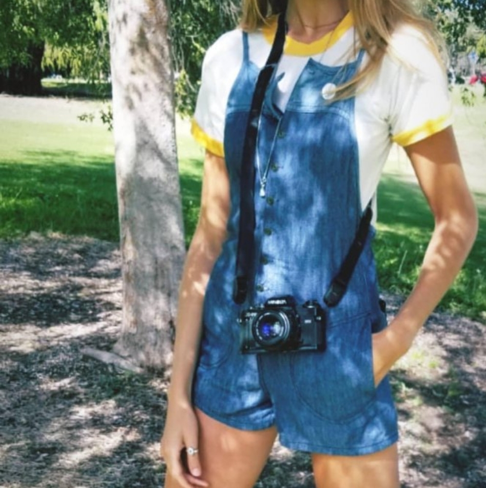 Denim romper